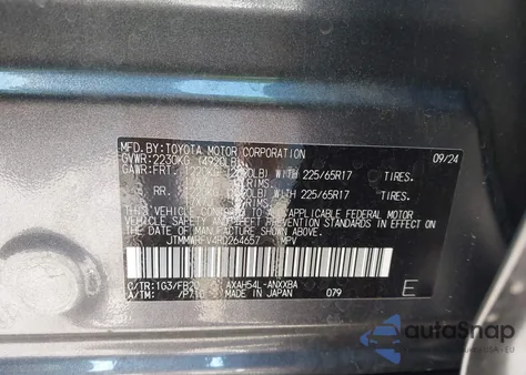 2024 Toyota Rav4 Hybrid Le z USA, uszkodzony, nr VIN JTMMWRFV4RD264657